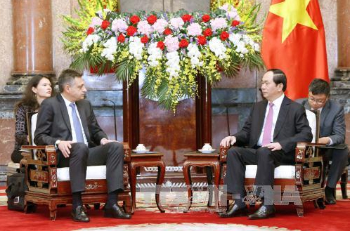 Chủ tịch nước Trần Đại Quang tiếp Chủ tịch Cơ quan Tình báo Nhà nước Bulgaria
