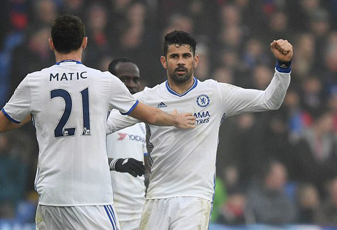 Diego Costa giúp Chelsea đánh bại Crystal Palace