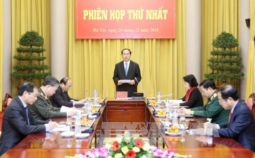 Chủ tịch nước Trần Đại Quang chủ trì Phiên họp Hội đồng Quốc phòng và An ninh 