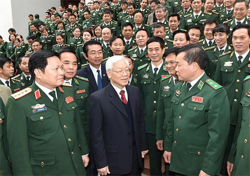 Tổng Bí thư Nguyễn Phú Trọng thăm, chúc Tết Bộ đội Biên phòng