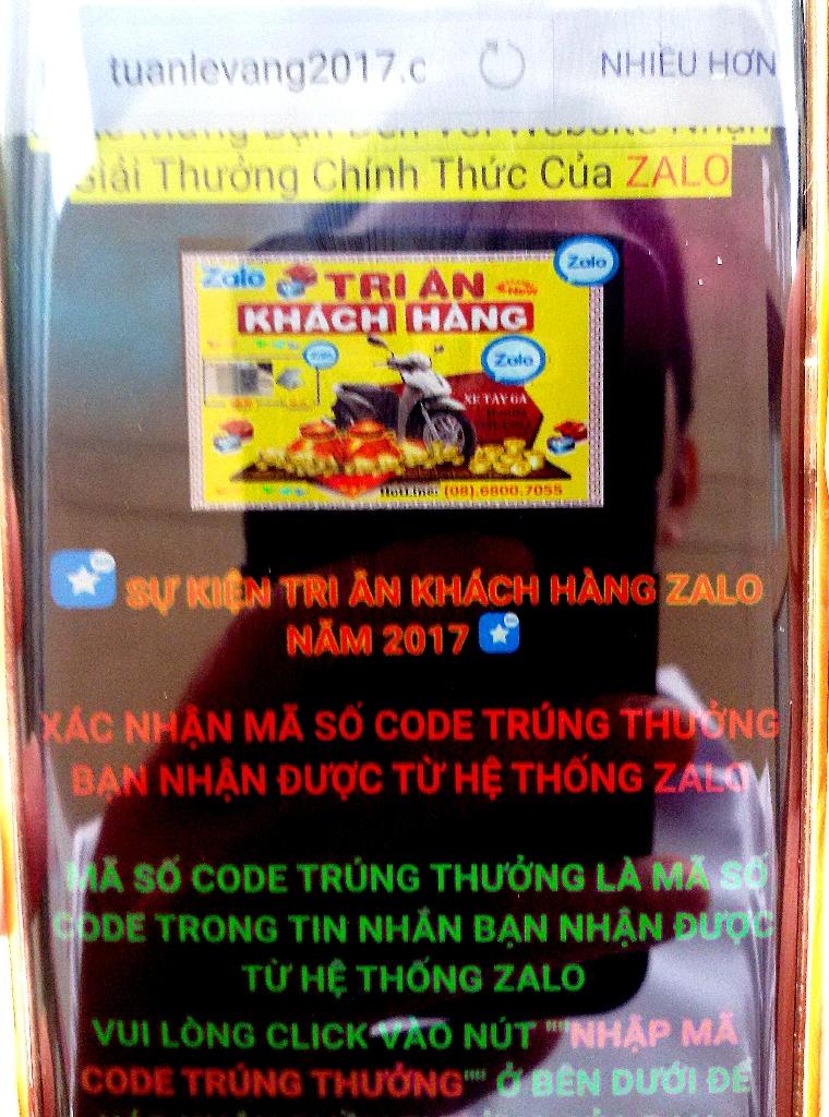 Cảnh giác trước chiêu trò nộp tiền để nhận thưởng trên Zalo