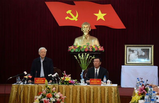 Tổng Bí thư Nguyễn Phú Trọng thăm, làm việc tại Nam Định