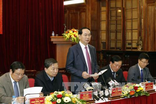 Chủ tịch nước Trần Đại Quang: Tập trung hoàn thiện chính sách, pháp luật, cơ chế phối hợp, đẩy mạnh đấu tranh, xử lý các loại tội phạm