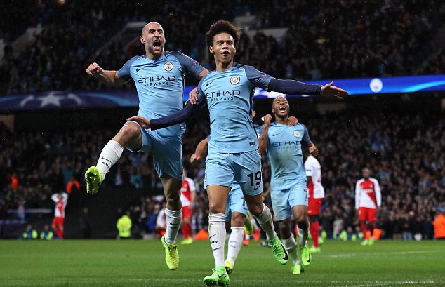 Man City vùi dập Monaco, Atletico thắng cách biệt Bayer Leverkusen