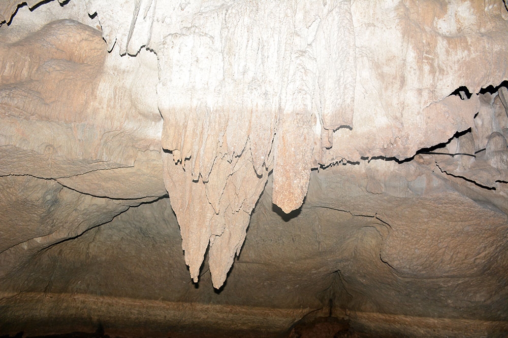 Nhũ đá trông như một bông hoa.