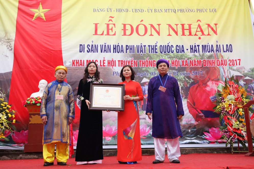 Hát múa Ải Lao được công nhận Di sản văn hóa phi vật thể quốc gia