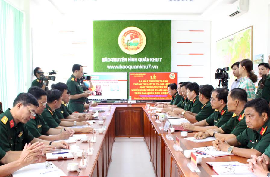 Ra mắt Chuyên trang thông tin liệt sĩ và mộ liệt sĩ trên Báo Quân khu 7 Điện tử