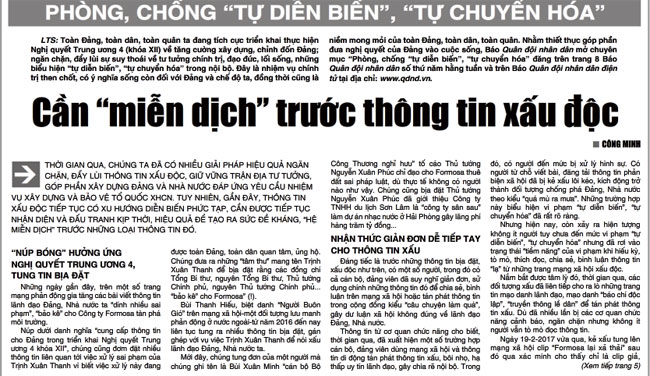 Tăng sức đề kháng, tạo phong trào hành động cách mạng mới