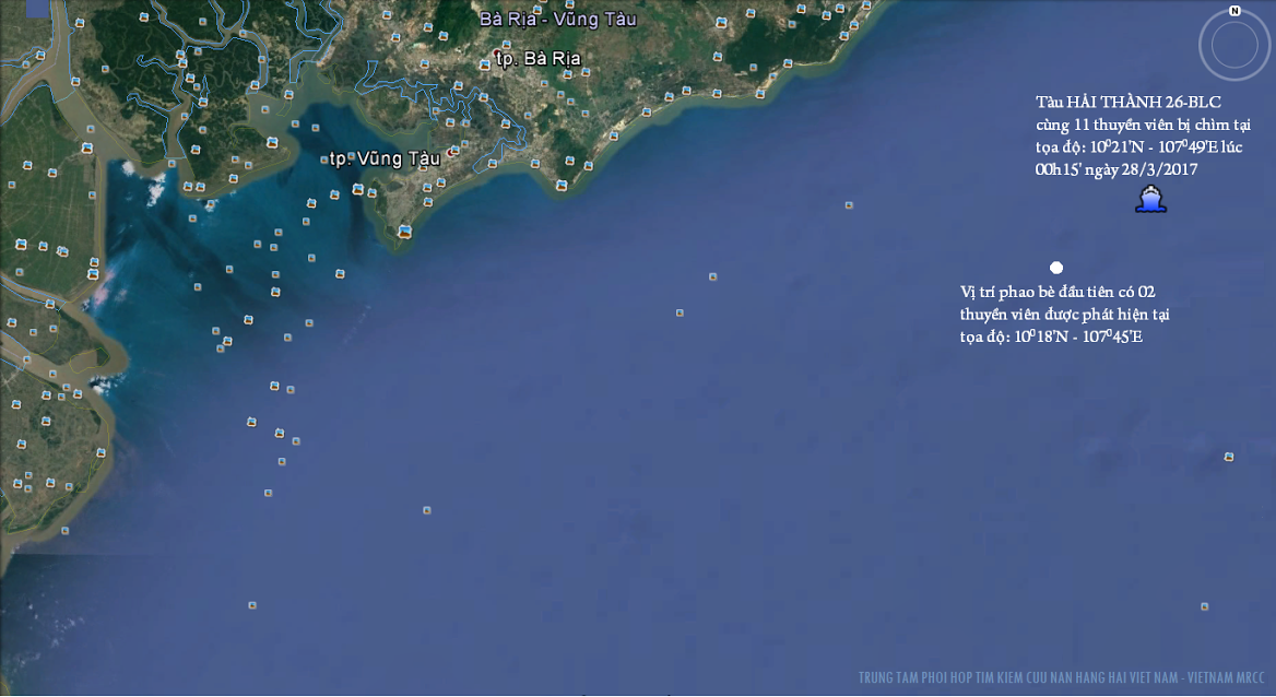 Tàu chìm do va chạm trên biển, 9 thuyền viên mất tích