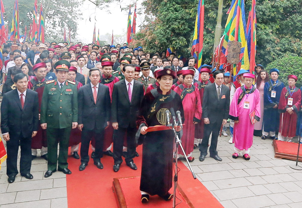 Chủ tịch nước Trần Đại Quang dự Lễ Giỗ Tổ Hùng Vương năm Đinh Dậu 2017
