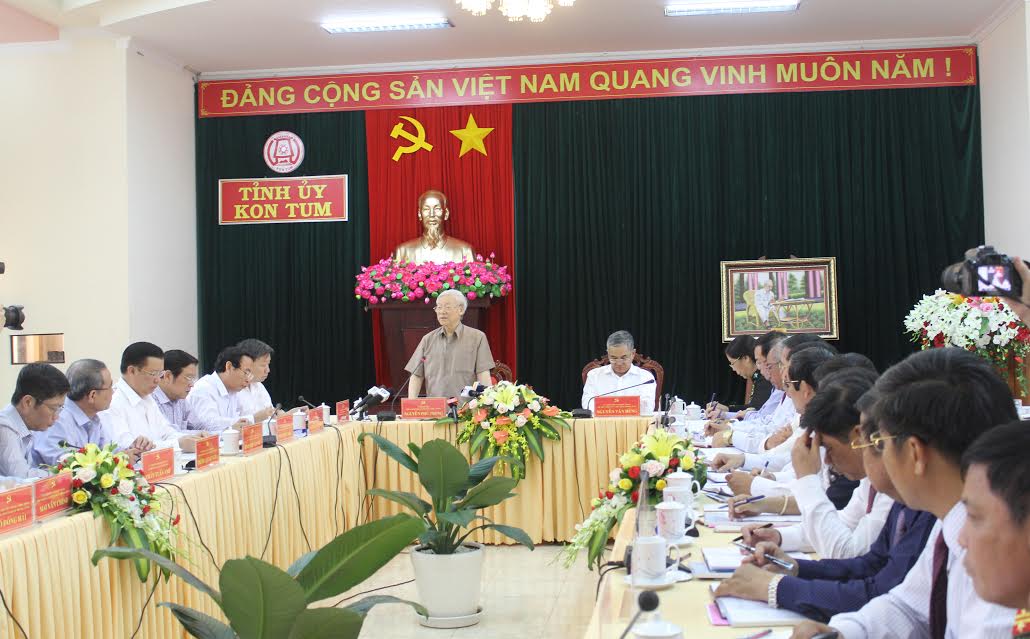 Tổng Bí thư Nguyễn Phú Trọng: Kon Tum phải quyết tâm vươn lên mạnh mẽ hơn nữa
