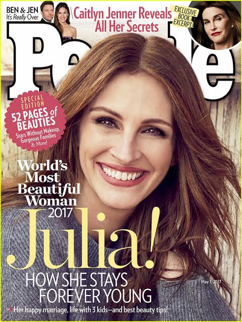 Lần thứ 5 Julia Roberts được vinh danh Người phụ nữ đẹp nhất thế giới
