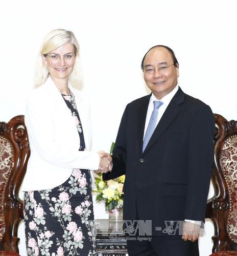 Thủ tướng Nguyễn Xuân Phúc tiếp Bộ trưởng Hợp tác phát triển Đan Mạch
