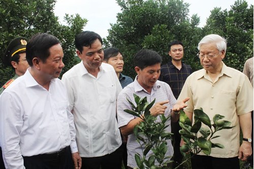 Tổng Bí thư Nguyễn Phú Trọng thăm, làm việc tại tỉnh Hòa Bình
