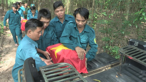 Tìm kiếm được ba bộ hài cốt liệt sĩ tại Bình Dương