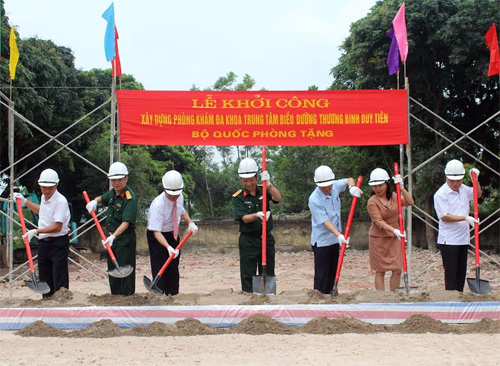 Xây dựng Phòng khám đa khoa do BQP tặng Trung tâm Điều dưỡng thương binh Duy Tiên