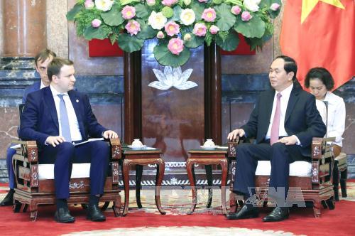 Chủ tịch nước Trần Đại Quang tiếp Bộ trưởng Phát triển kinh tế Liên bang Nga
