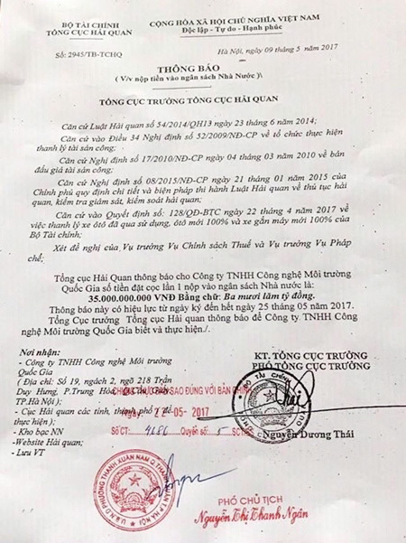 Cảnh báo hành vi giả mạo công văn Tổng cục Hải quan