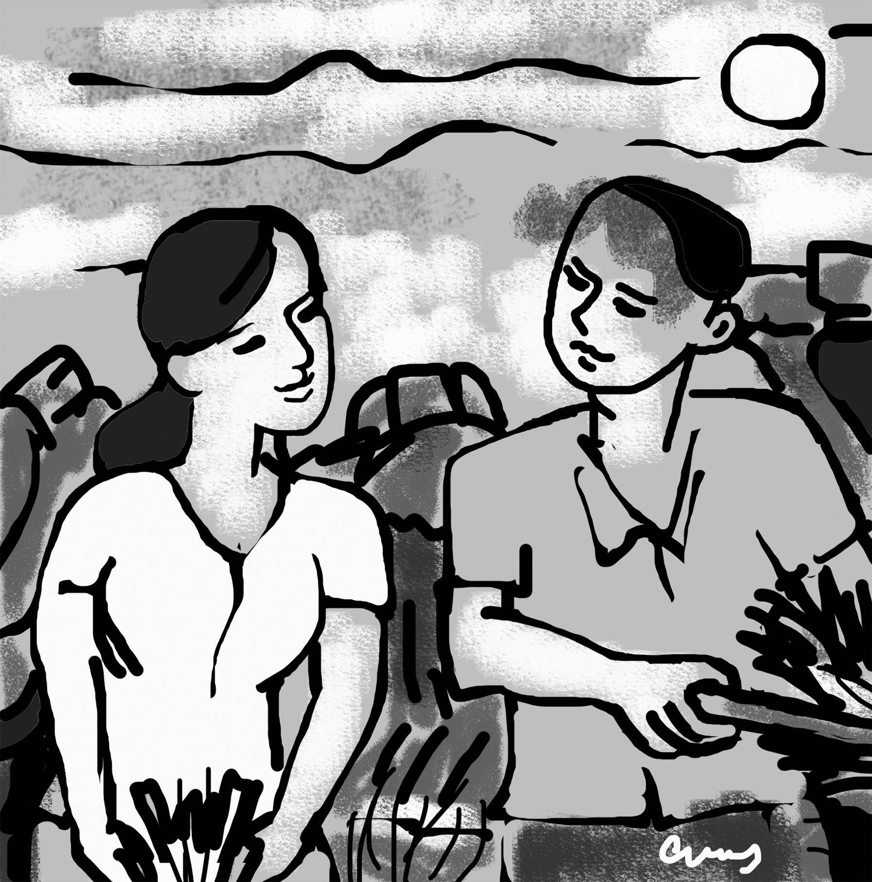 Đập lúa đêm trăng