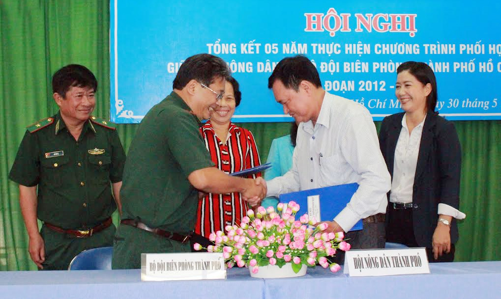Tăng cường phối hợp giữa Hội Nông dân và Bộ đội Biên phòng TP Hồ Chí Minh
