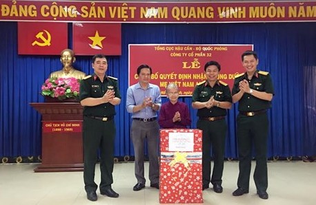 Công ty cổ phần 32 nhận phụng dưỡng Bà mẹ Việt Nam anh hùng Ngô Thị Quýt