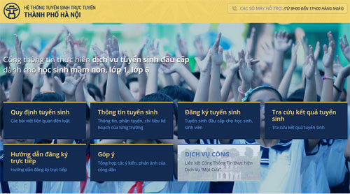 Hôm nay, Hà Nội bắt đầu đăng ký tuyển sinh trực tuyến
