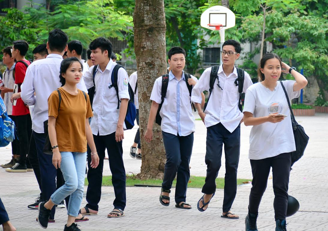 Thí sinh thi buổi cuối cùng với bài thi tổ hợp Khoa học xã hội 