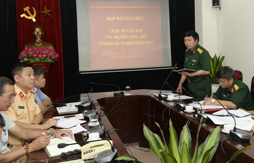 Hiệp đồng chuẩn bị cho Cuộc đua xe đạp “Về Trường Sơn - 2017, Cúp Báo Quân đội nhân dân