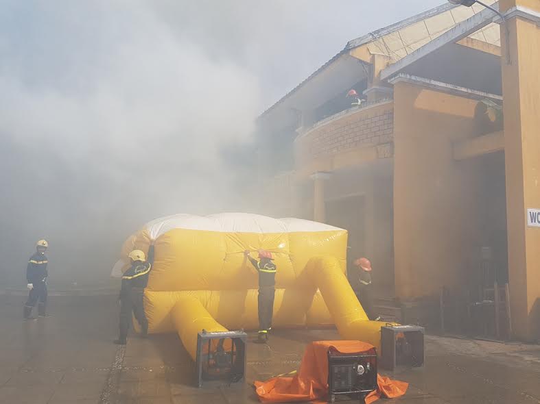 Quảng Nam: Diễn tập phòng cháy chữa cháy, cứu hộ cứu nạn chuẩn bị cho APEC