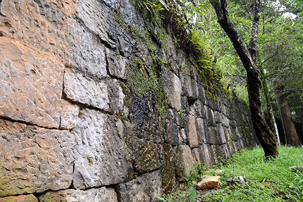 Hàng rào đá dày bao quanh Dinh thự nhà họ Vương.