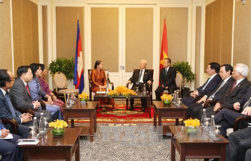 Hoạt động ngày thứ hai của Tổng Bí thư Nguyễn Phú Trọng tại Cam-pu-chia