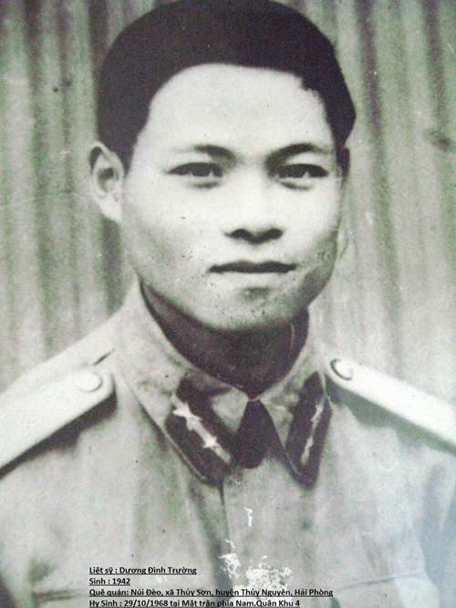 Đồng chí Dương Đình Trường hy sinh tại làng Ho, huyện Lệ Thủy (tỉnh Quảng Bình)
