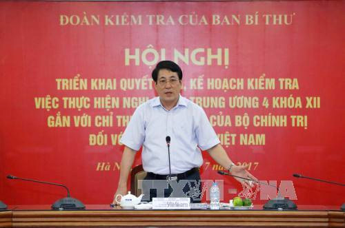 Triển khai kế hoạch kiểm tra việc thực hiện Nghị quyết Trung ương 4 (khóa XII) gắn với Chỉ thị số 05 của Bộ Chính trị