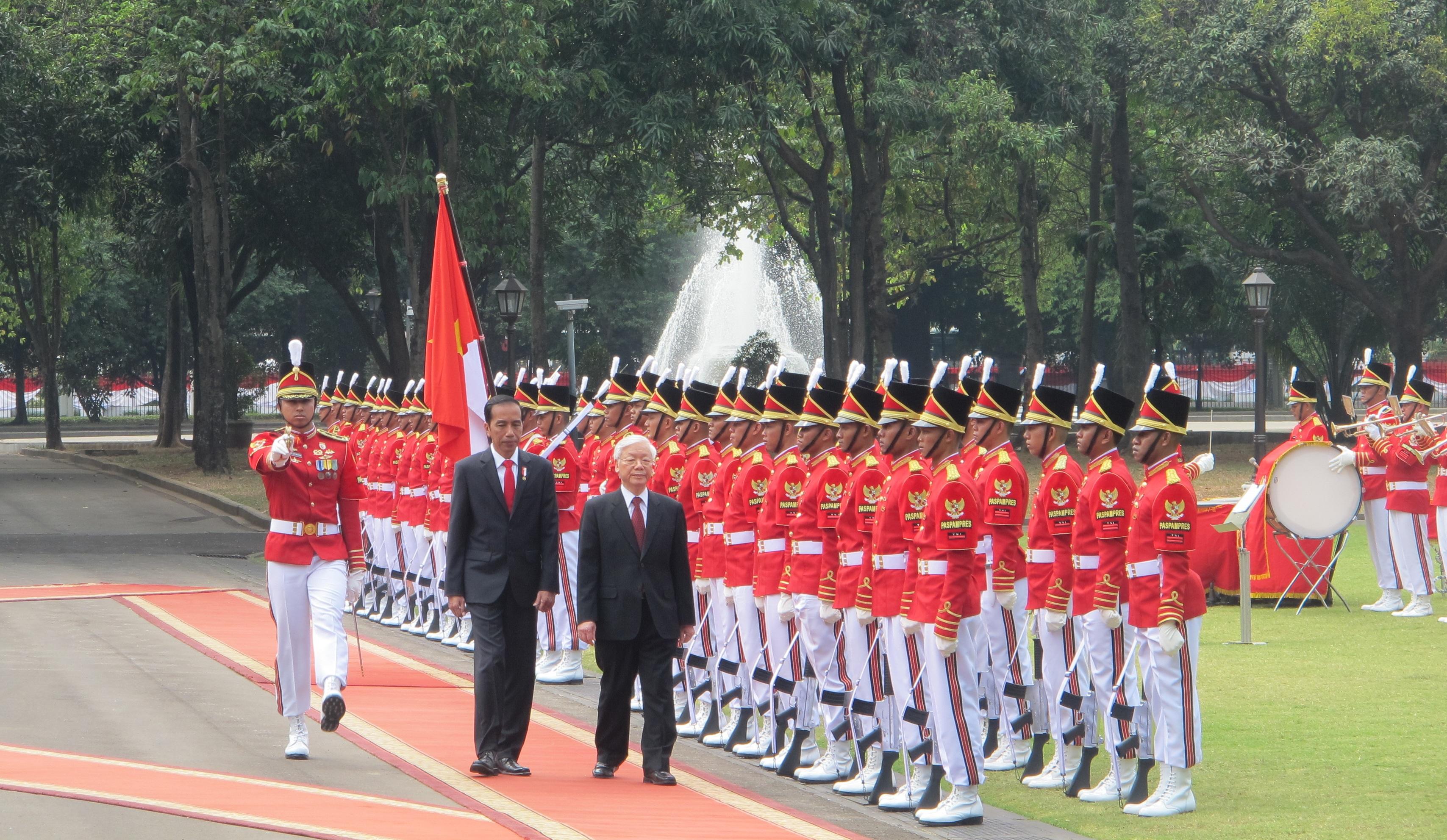 Tổng Bí thư Nguyễn Phú Trọng hội đàm với Tổng thống Indonesia Joko Widodo