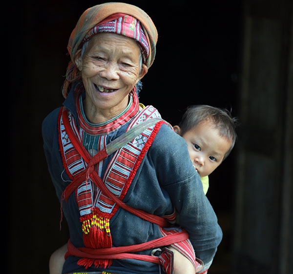 Nụ cười hồn nhiên của người cao tuổi ở Hoàng Su Phì.