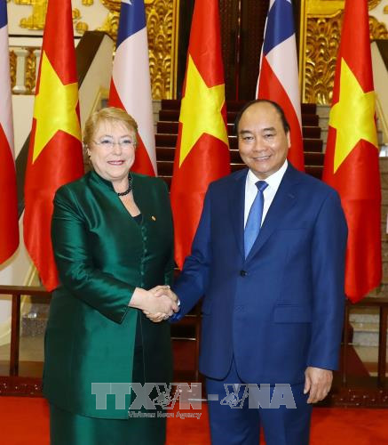 Thủ tướng Nguyễn Xuân Phúc tiếp Tổng thống Cộng hòa Chile