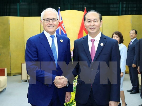 APEC 2017: Chủ tịch nước Trần Đại Quang gặp song phương Thủ tướng Australia