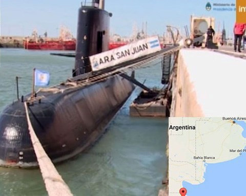 Tàu ngầm Argentina mất tích khi đang tuần tra tại Đại Tây Dương