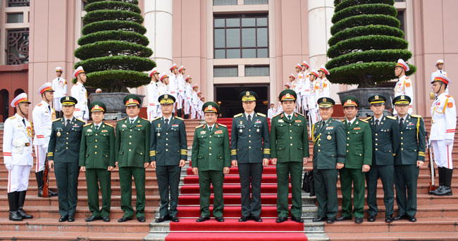 Lãnh đạo Bộ Tổng tham mưu tiếp đoàn Bộ Tư lệnh Lục quân Hàn Quốc