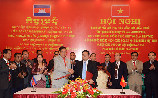 Tiếp tục thực hiện tốt các dự án sửa chữa, tu bổ, tôn tạo Đài Hữu nghị Việt Nam – Campuchia 