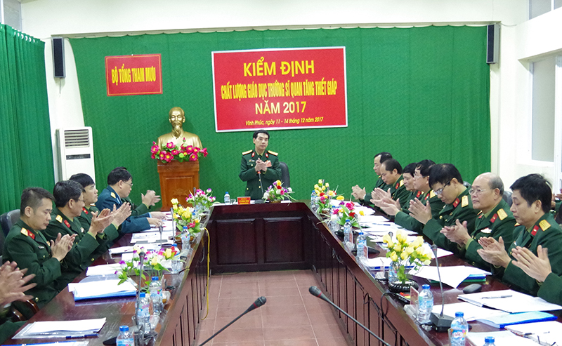 Bộ Tổng tham mưu kiểm định chất lượng giáo dục tại Trường Sĩ quan Tăng Thiết giáp