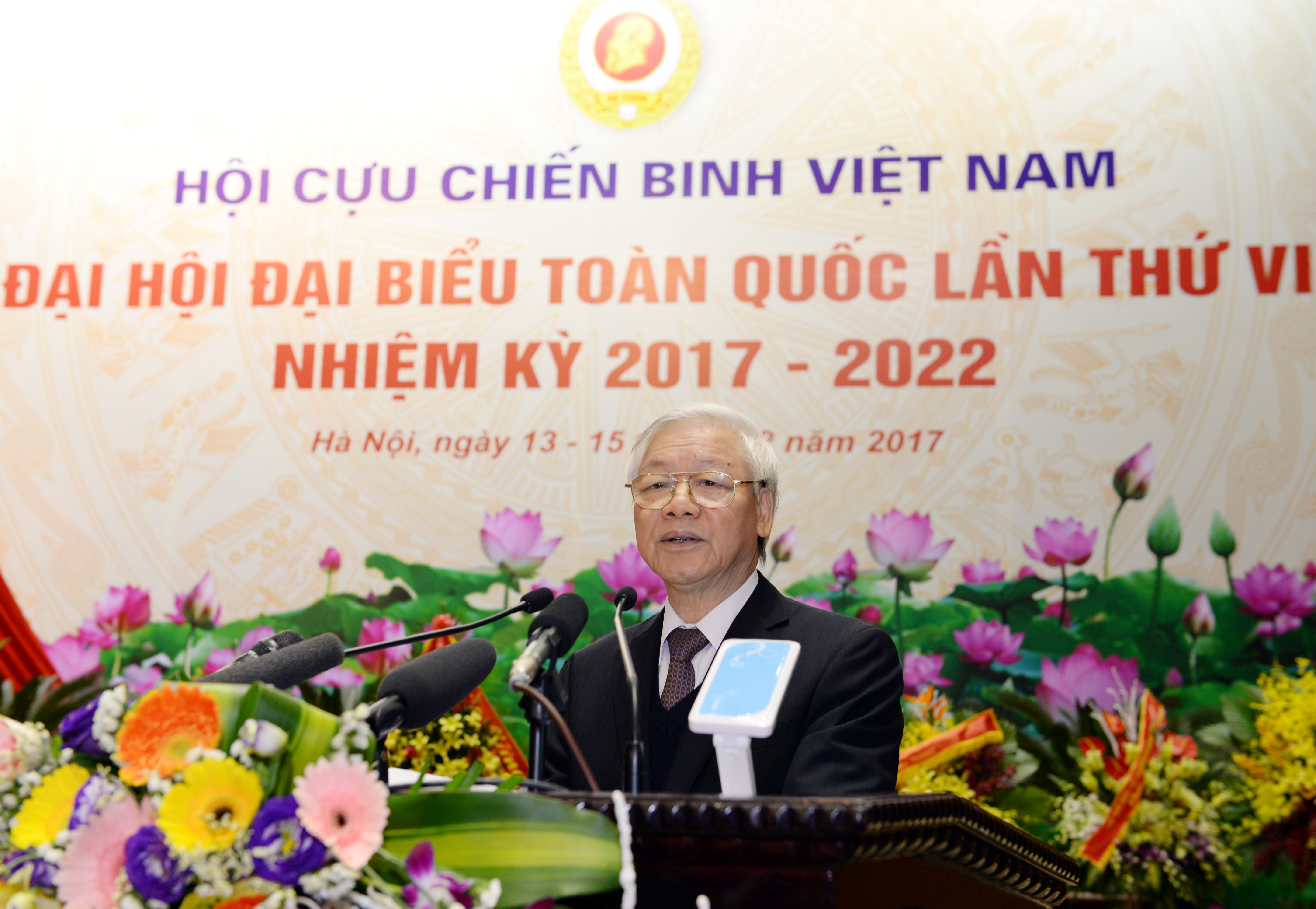 Tại Đại hội VI Hội Cựu chiến binh Việt Nam, Tổng Bí thư Nguyễn Phú Trọng: Nhiệm vụ chính trị quan trọng hàng đầu là bảo vệ các thành quả cách mạng 

