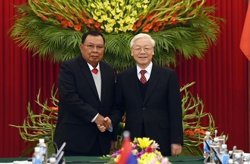 Lãnh đạo nước ta đón, tiếp, hội đàm với Tổng Bí thư, Chủ tịch nước Lào