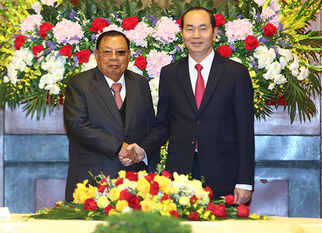 Chủ tịch nước Trần Đại Quang hội kiến với Tổng Bí thư, Chủ tịch nước Lào Bounnhang Vorachith