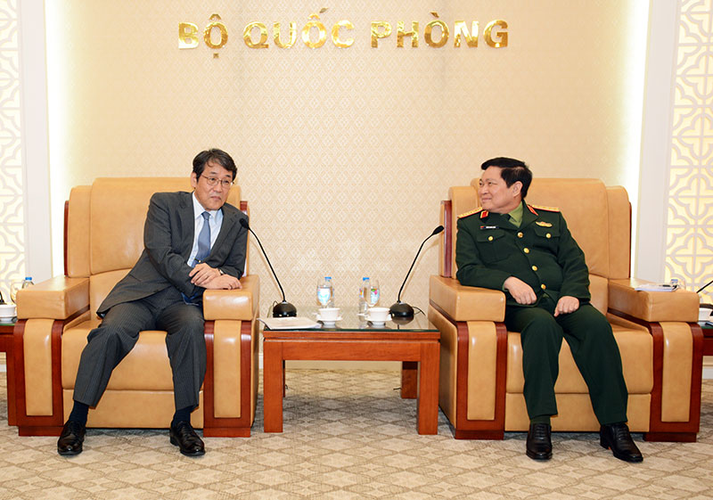 Bộ trưởng Bộ Quốc phòng tiếp Đại sứ Nhật Bản

