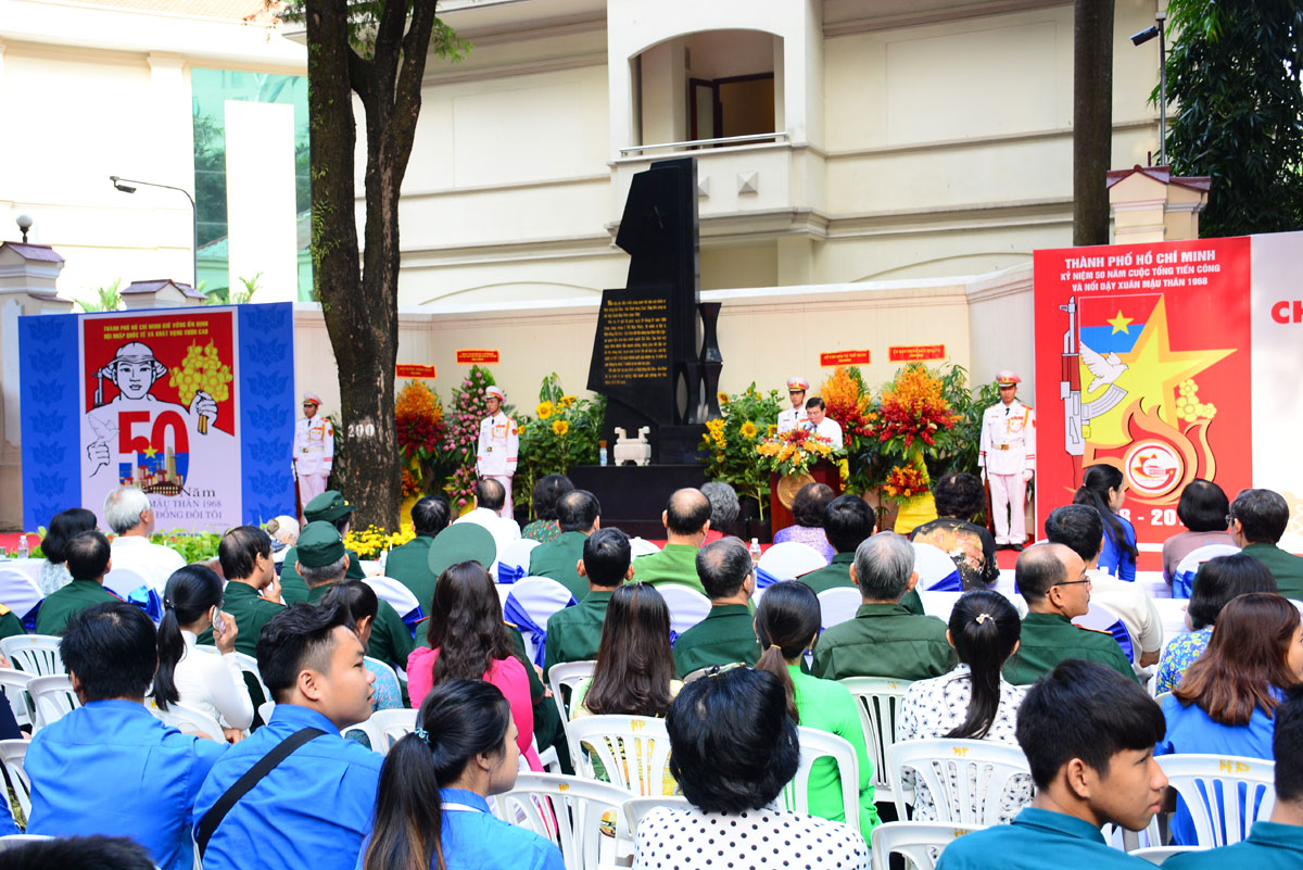 Khánh thành Bia Tưởng niệm chiến sĩ Biệt động Sài Gòn hy sinh trong Tổng tiến công và nổi dậy Xuân Mậu Thân 1968