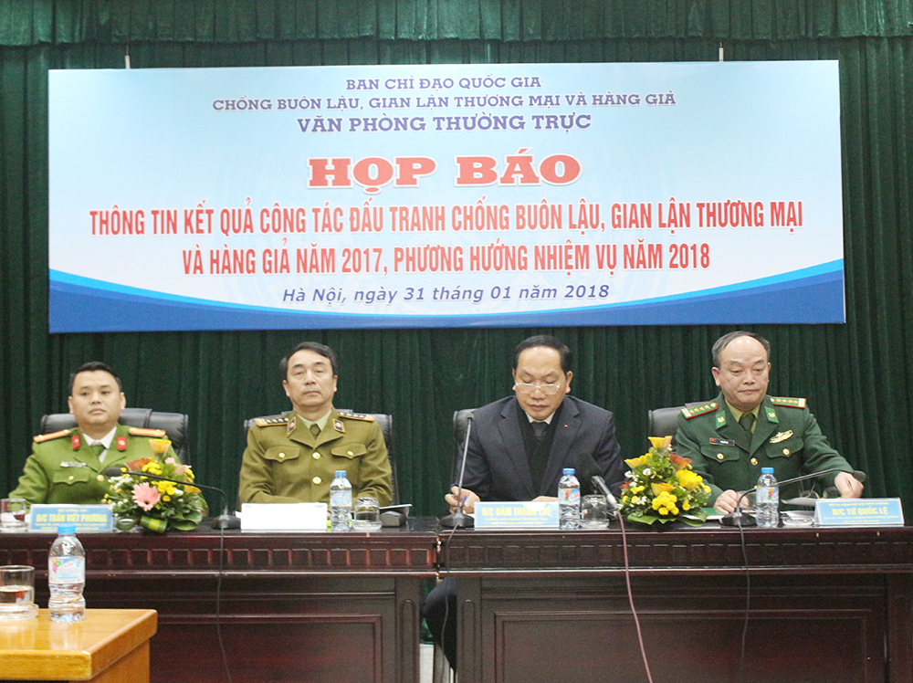 Ban chỉ đạo 389 Quốc gia thông tin kết quả đấu tranh chống BLGLTM&HG năm 2017