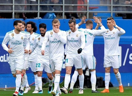 Vòng 28 La Liga: Real nhọc nhằn thắng Eibar