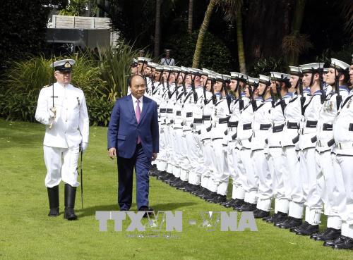 Lễ đón chính thức Thủ tướng Nguyễn Xuân Phúc thăm New Zealand