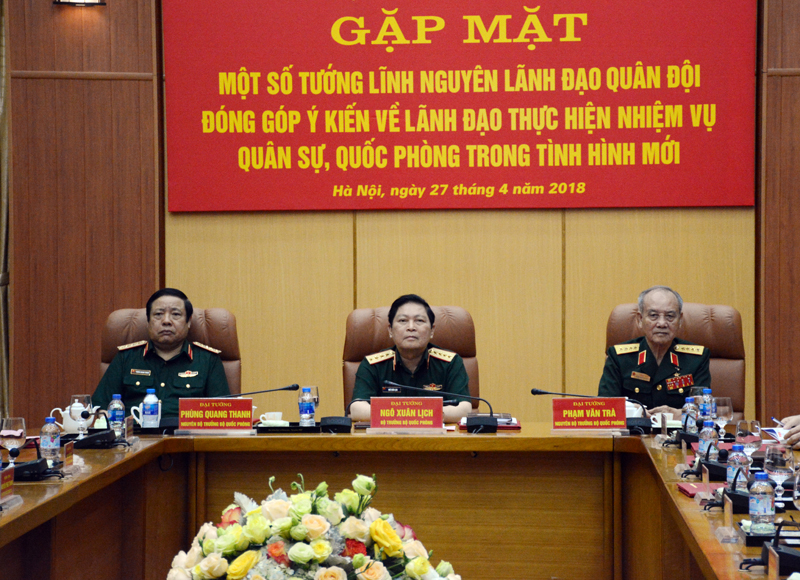 Gặp mặt một số đồng chí tướng lĩnh nguyên lãnh đạo Quân đội đóng góp ý kiến về lãnh đạo thực hiện nhiệm vụ quân sự, quốc phòng trong tình hình mới